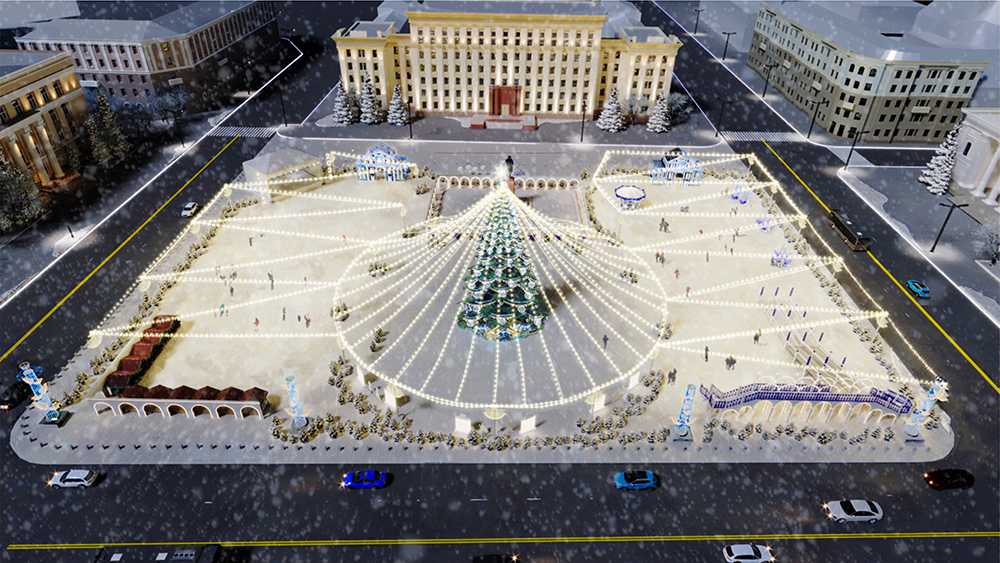 В Воронеже начался поиск подрядной организации, которая разработает дизайн площади Ленина к Новому году и Рождеству