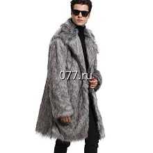 шуба мужская, из меха натурального (меховая), мутон с отделками