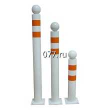 столбик ограждения парковочный бетонируемый, металлический, серый