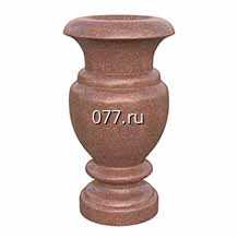 ваза ритуальная красный гранит, 350*140*140