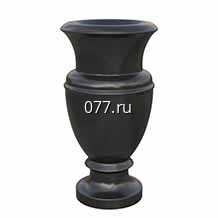 ваза ритуальная черный гранит, 350*140*140