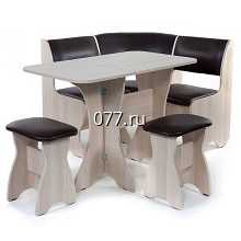 кухонный уголок (стол, диван угловой, табуретки)