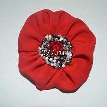 брошь со стразами, броши-цветы из ткани