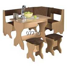 кухонный уголок (стол, диван угловой, табуретки)