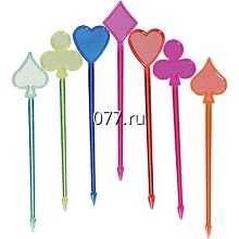 пика для канапе (шпажка) пластмассовая (пластиковая), деревянная, фигурная