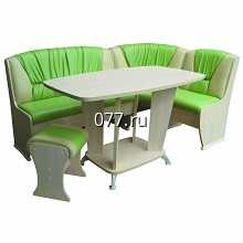 кухонный уголок (стол, диван угловой, табуретки)