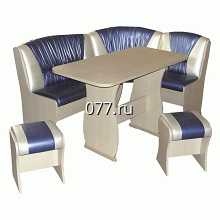 кухонный уголок (стол, диван угловой, табуретки)