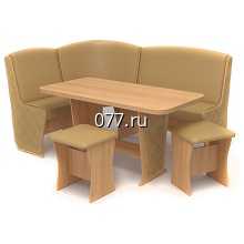 кухонный уголок (стол, диван угловой, табуретки)
