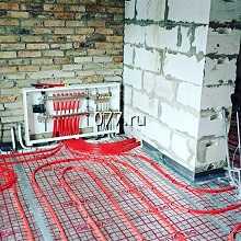 пол теплый электрический (система кабельного электрообогрева пола)-установка (монтаж)