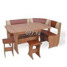 кухонный уголок (стол, диван угловой, табуретки)