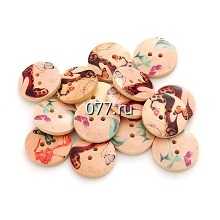 пуговица декоративные, детские, деревянные, для скрапбукинга