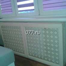 экран для радиатора отопления (решетка декоративная) пластиковый (ПВХ), 300х600, 600х300, 600х600, 600х900, 600х1200, 600х1500, цвет: белый, дуб, бук, вишня, кремовый, серый