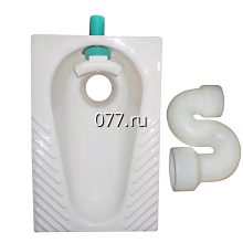 чаша Генуя (унитаз напольный) металлическая (чугунная) с арматурой