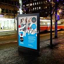 стенд рекламный (сити-формат) изготовление на заказ, световой (сити-лайт), со сменной информацией