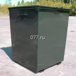 бак (контейнер уличный для мусора) металлический, объем 0.75, 8 м3, для бытового и строительного мусора
