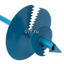 бур садовый (почвенный, земляной) шнековый, 2 ножа