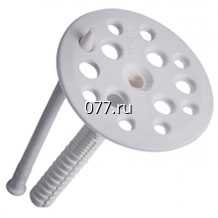 дюбель тарельчатый (гриб, зонтик) с пластиковым гвоздём для крепления