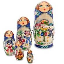 фигурка сувенирная (подарочная, подарок) матрешка, свистулька деревянная, Холуй, Переславль-Залесский, Хохлома, Воронеж