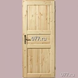 дверь (блок) межкомнатная распашная деревянная (ель) филенчатая