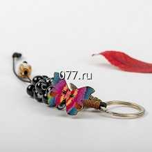 брелок (подвеска) керамика, металл, дерево, Воронеж