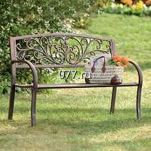 скамейка садовая (лавка дачная, скамья для отдыха на природе)-изготовление на заказ металлическая