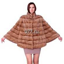 шуба манто, свингер, из меха натурального (меховая): мутон, норка