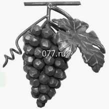 элементы декоративные металлические (изделия кованые, ковка художественная) виноград, лоза виноградная, побеги виноградные, труба кованая, прокатанная, монастырская вязь