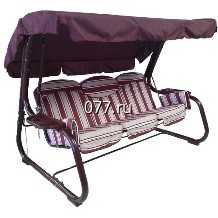 качели садовые (дачные) трёхместные, песочные