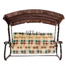 качели садовые (дачные) трёхместные, шоколадная клетка