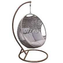 качели садовые (дачные) Кокон Сфера,  с серой подушкой