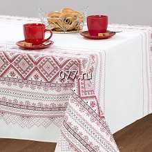 белье столовое (комплект) из х/б ткани мелкоузорчатого переплетения