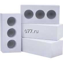 кирпич рядовой силикатный, белый