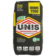 клей для укладки плитки керамической (смесь сухая) Юнис (UNIS) 2000, 25 кг
