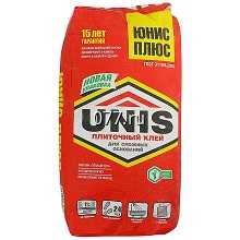 клей для укладки плитки керамической (смесь сухая) Юнис (UNIS) Плюс, 25 кг
