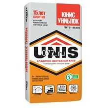 клей для блока газосиликатного монтажный, Юнис (UNIS) Униблок, 20 кг