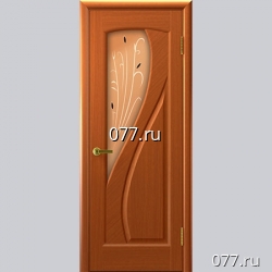 дверь (блок) межкомнатная распашная деревянная шпонированная, с триплекс стеклом, Консул-Стиль (Ульяновск)