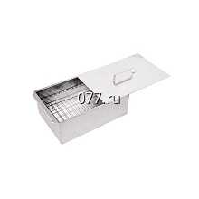 коптильня туристическая (переносная, для копчения) двухуровневая с поддоном