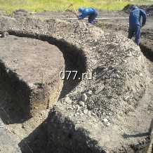 котлован-рытье (разработка, устройство) вручную, засыпка пазух, траншей без уплотнения