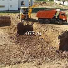 котлован-рытье (разработка, устройство) с перевозкой грунта на расстояние менее 500 м на площадку заказчика
