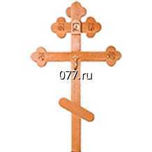 крест ритуальный (надгробный, похоронный) изготовление на заказ, дуб трехлистник