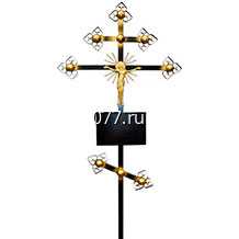 крест ритуальный (надгробный, похоронный) дубовый трилистник