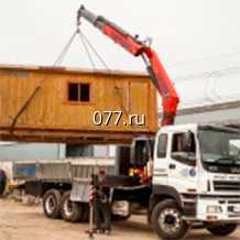 автоперевозка (доставка) грузов самопогрузчиком (грузоперевозка автомобильная) Камаз (KAMAZ), вылет стрелы 12,5 м, грузоподъёмность стрелы  3 т
