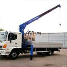 автоперевозка (доставка) грузов самопогрузчиком (грузоперевозка автомобильная) МАЗ, вылетстрелы 10 м, грузоподъёмность стрелы 3 т