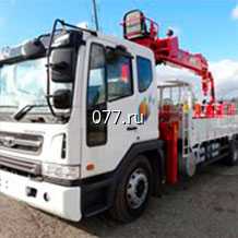 автоперевозка (доставка) грузов самопогрузчиком (грузоперевозка автомобильная) вылет стрелы 22,5 м, грузоподъёмность стрелы 7 т, т. 22-22-550