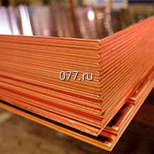 лист медный (металлопрокат листовой) М1м 3*600*1500