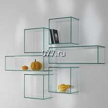 полка открытая-изготовление на заказ стеклянная