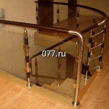 перила (ограждение лестничное, элемент лестницы) изготовление за заказ, из нержавеющей стали