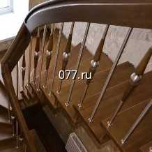 перила (ограждение лестничное, элемент лестницы) изготовление на заказ, с каленым стеклом, 8 мм