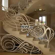 перила (ограждение лестничное, элемент лестницы) изготовление на заказ, из черной стали