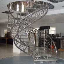 перила (ограждение лестничное, элемент лестницы)-установка (монтаж) металлические (нержавеющая сталь)